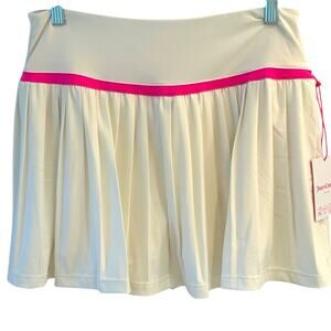 Juicy Couture Cloud Dancer White Pleated Tennis Skirt Skort